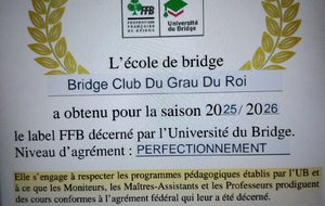 Diplôme école de Bridge