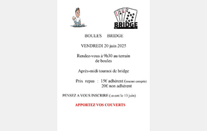 Journée Boules Bridge au Grau du Roi