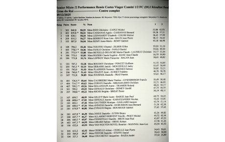 Tournoi Seniors Mixte Performance / 2